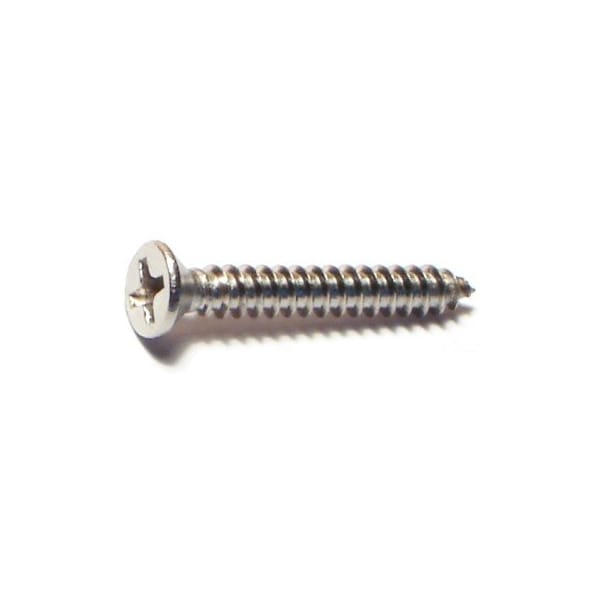 Midwest Fastener Sheet Metal Screw, #6 x 1 in, 18-8 Stainless Steel Flat Head Phillips Drive, 100 PK 05158 - main
